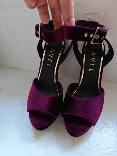 Ravel burgundy velvet platform - ravel,