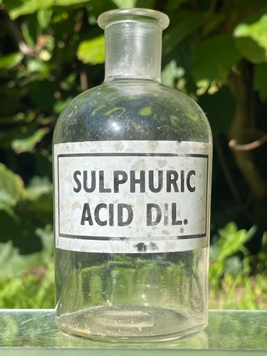Vintage empty glass acid - vintage,