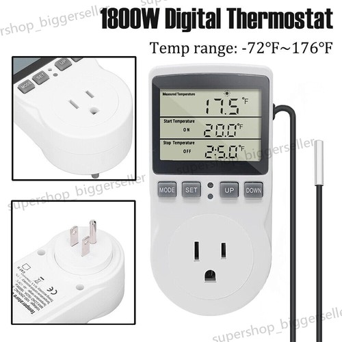 Digital thermostat outlet plug - thermostat,
