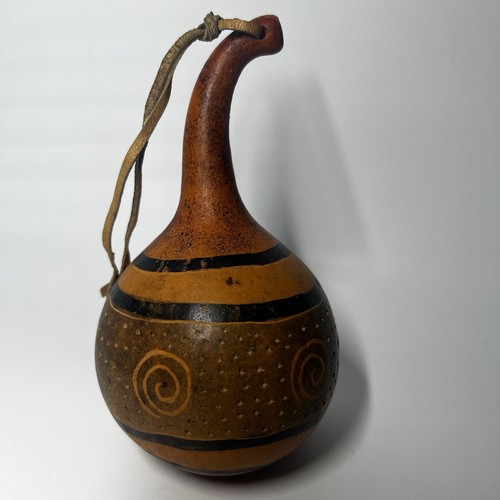 Vintage handmade kenya gourd - handmade,