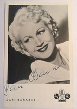 Sari Barabas Signed Music Card