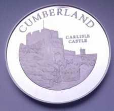 Carlisle Castle 1974 Sterling Silver Medallion by Birmingham Mint 40.4g