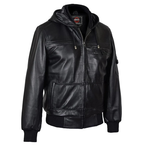 Men black premium leather - men's,
