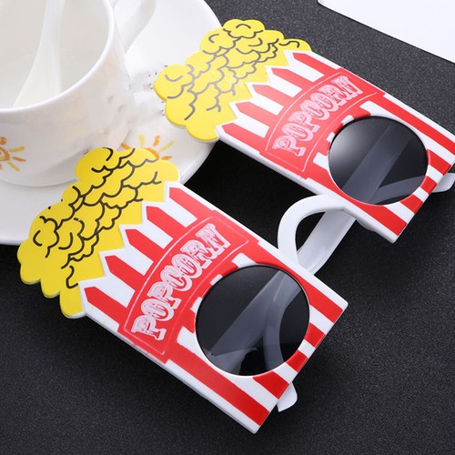 3pcs popcorn shape glasses - popcorn,