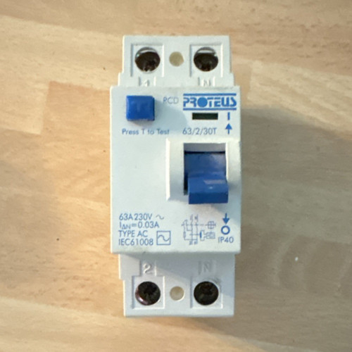 Proteus 63a type rcd - ac,