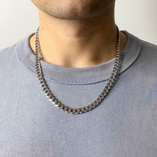 Thick 20” 7MM Silver Cuban