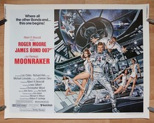 MOONRAKER (1979) original rolled US half-sheet movie poster - James Bond 00