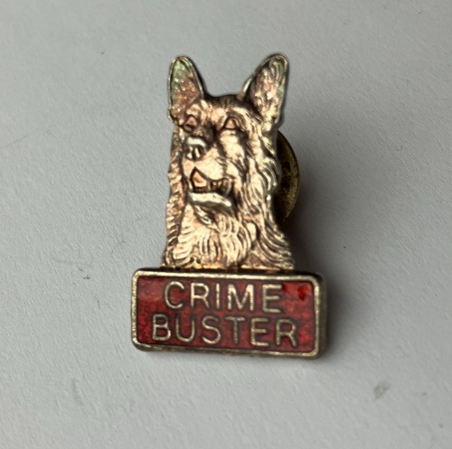 Alsatian dog pin badge crime - alsatian,