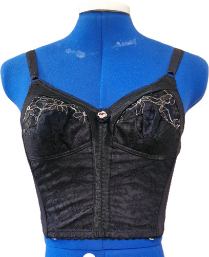 Vintage black lace mesh bra - vintage, &