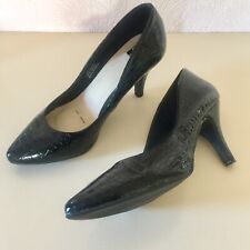 Ladies Debenhams The Collection black patent mock-croc shoes size 5