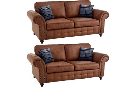 Sofa suite tan suede - tan, –