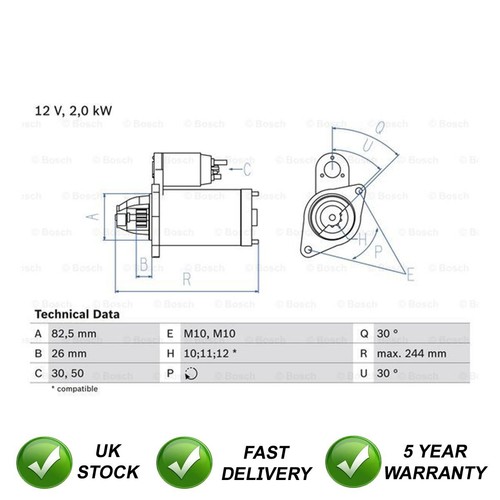 Starter motor sjr fits - starter,
