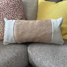 Gemsbok Skin Pillow Case Size:21x10" Oryx Hide Cushion Cover Suede Side +Backing