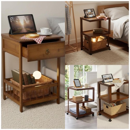 Bamboo side table - bamboo,