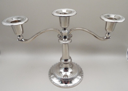 Silver plate candelabra - silver,