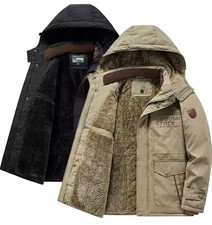 Mens Warm Fleece Parka Jacket