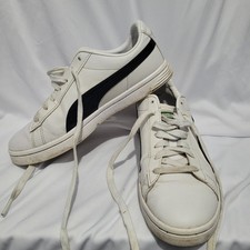 Puma Trainers Womens Size 6 White Leather Court Stars Lace Up