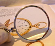 Pocket Watch Chain Monocle Fob Chrome Magnifying Glass Fob Great Magnification
