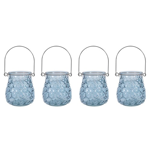 Embossed glass hanging tea - embossed,