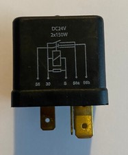 Relay low beam, 24V 2 x 150W, latching relay