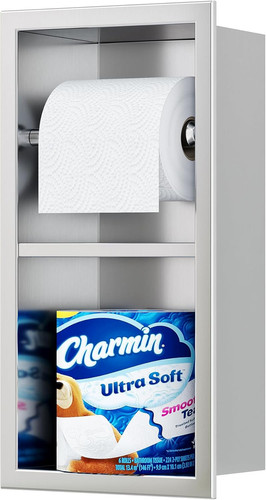 Recessed toilet paper holder - paper,