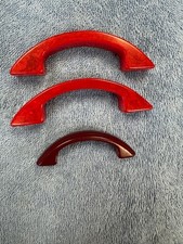 3 VINTAGE BAKELITE CATALIN CATLIN DRAWER PULL RADIO HANDLES FADA DEWALD EMERSON