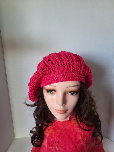 Handmade crochet beret hat - beret,