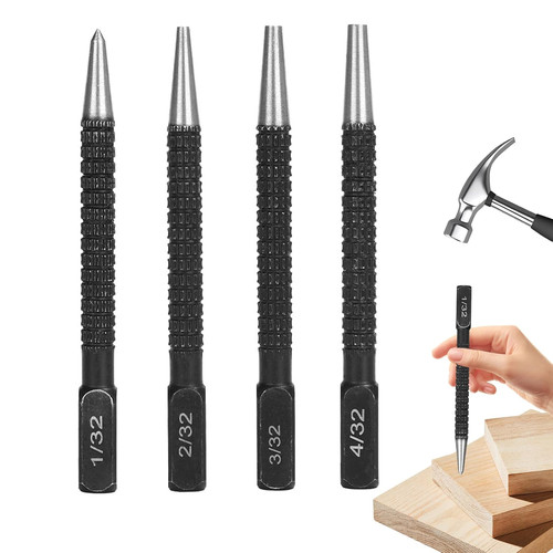 Piece nail punch centre - 4-piece,