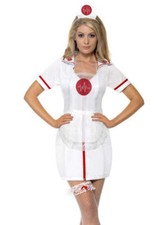 White Nurse Set Hat Garter