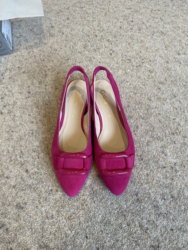 Gabor pink suede - suede, low