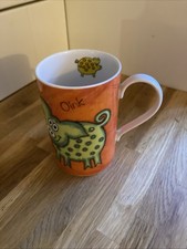 Dunoon Mug Funky Farm Jane Brookshaw Stoneware Chicken Pig Tea Coffee