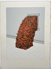 Patrick Hughes (b.1939) Rare Screenprint limited edition 10/125 Paper Roses 1985