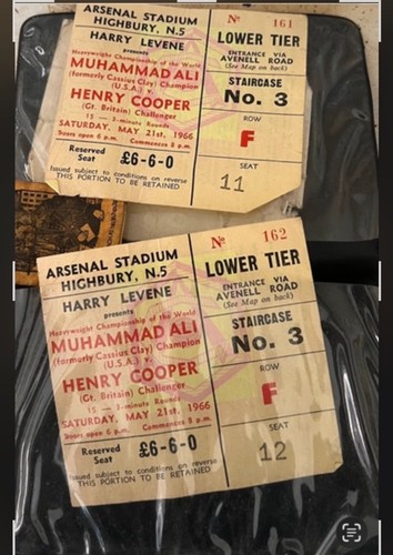 Harry levene boxing tickets - boxing,