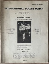 Sunderland v Huddersfield Town 5/6/1955 at the McCabe Field Detroit 