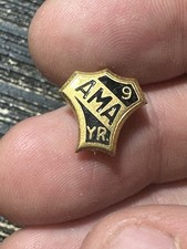 AMA 9 years American Motorcyclist Ass. Lapel Pin Badge Hat Jacket Vest K566