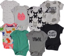 Ex Store Baby Boy Girl Cat Slogan Star Bodysuit X 1  Newborn 1 6 9 12 18 24 SALE