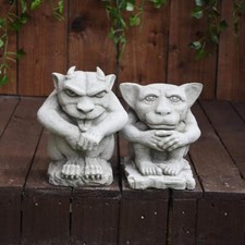 Pair Of Small Gargoyle Garden