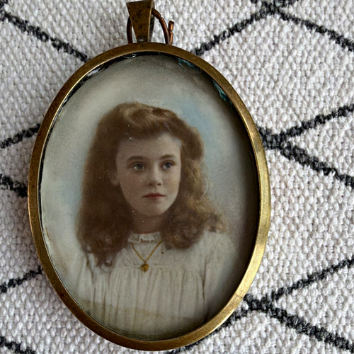Celluloid miniature portrait