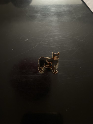 Vintage manx cat pin badge - cat,