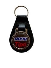 BLACK  LEATHER KEYRING/ FOB