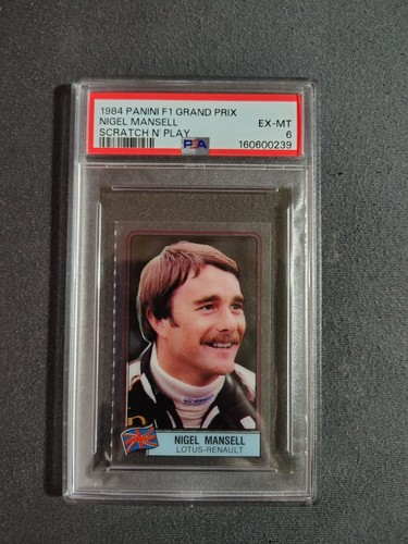 1984 nigel mansell panini - nigel, f1
