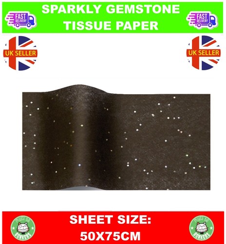 Black gemstone tissue - black, paper