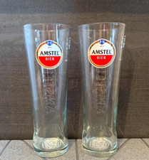 AMSTEL PINT GLASSES x 2  BRAND