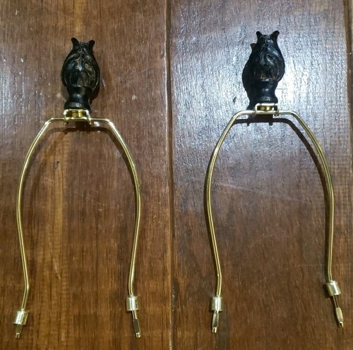 Pair matching brasstone lamp - pair,