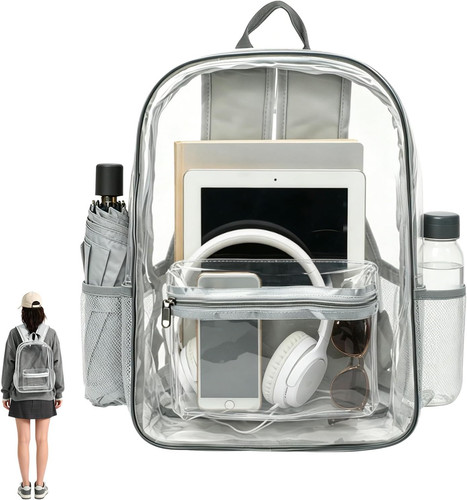 Clear backpack large - clear,
