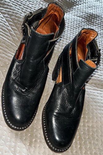 Bertie black leather ankle - bertie,