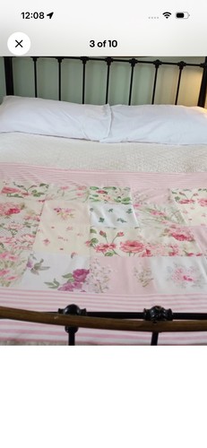 Patchwork quilt throw runner - patchwork, quilt/throw/runner