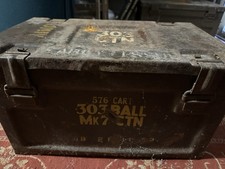 PAIR VINTAGE MILITARY ARMY METAL AMMUNITION BOX UK METAL STORAGE BOX CONTAINER