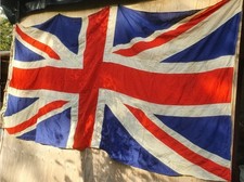 Vintage Original Large Union Jack Stitched Panel Flag. 8.5 ft * 4.5ft 