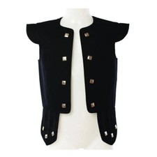 Men's Black Jacobite Kilt Vest